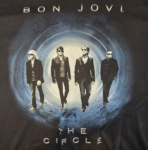 Bon Jovi The Circle  Band T-Shirt. Glidan Label Heavy Cotton. Size 2XL