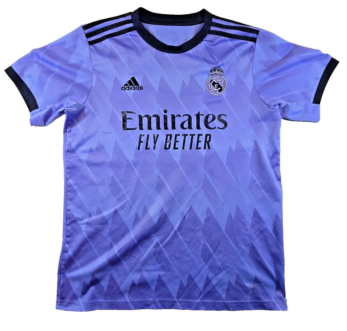 Adidas Real Madrid Jersey Purple Football Soccer Emirates Fly Better Shirt
