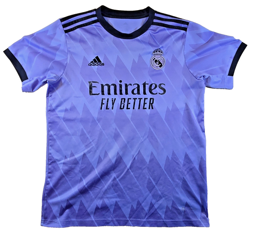 Adidas Real Madrid Jersey Purple Football Soccer Emirates Fly Better Shirt