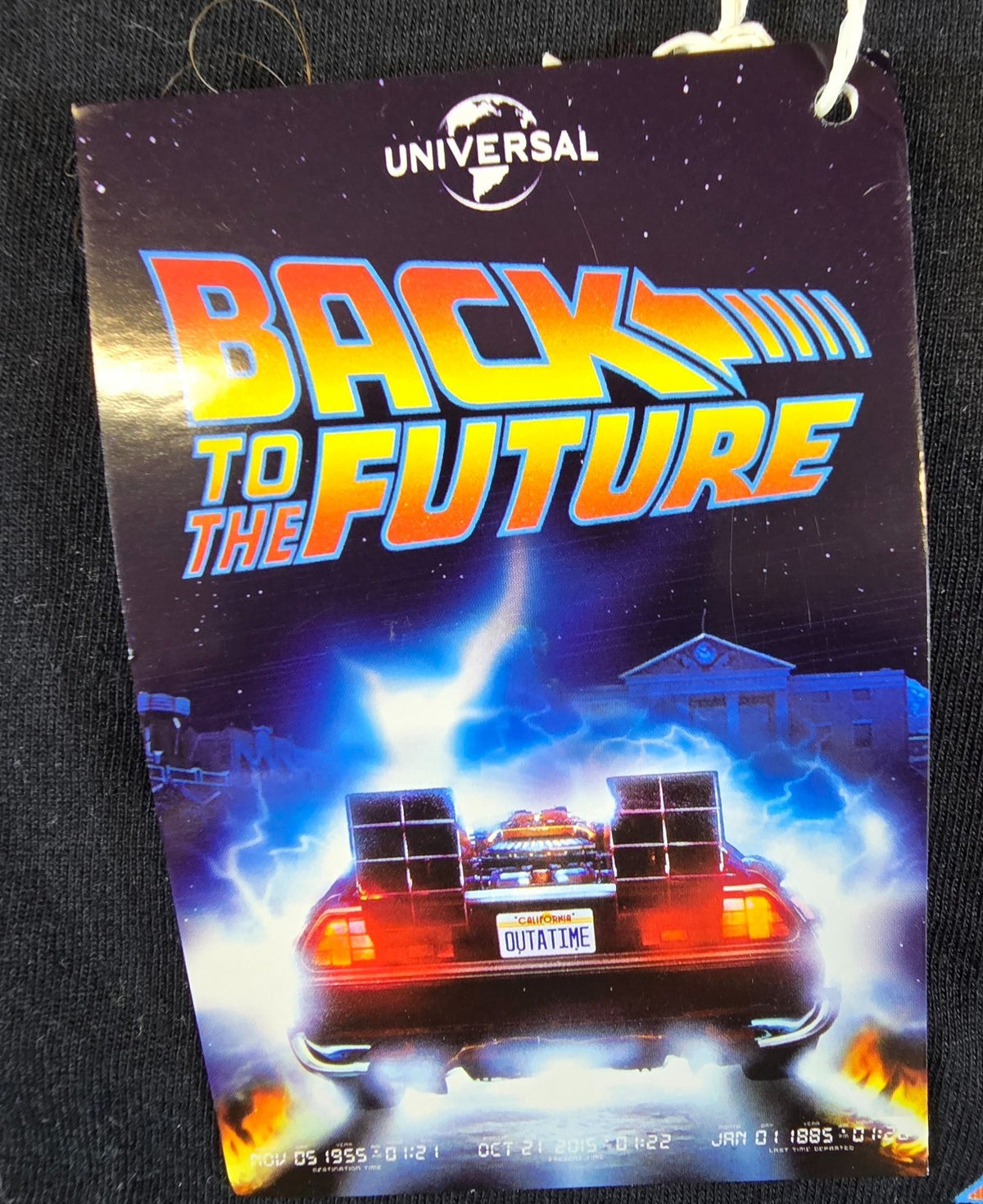 Back To The Future T Shirt Small Black NWT DeLorean Flux Capacitor Movie Tee