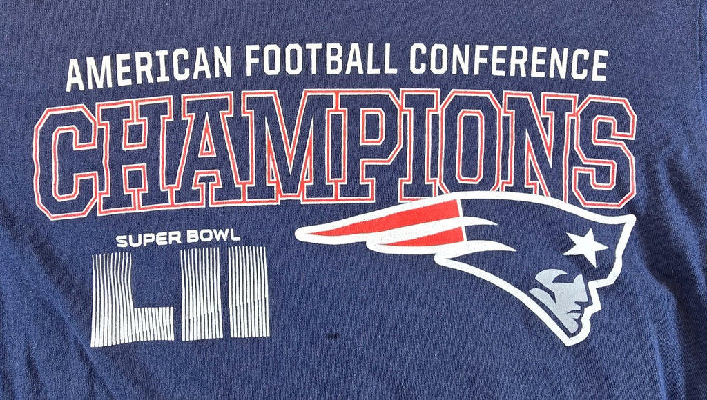 New England Patriots Super Bowl LII AFC Champions Long Sleeve Shirt Small NFL