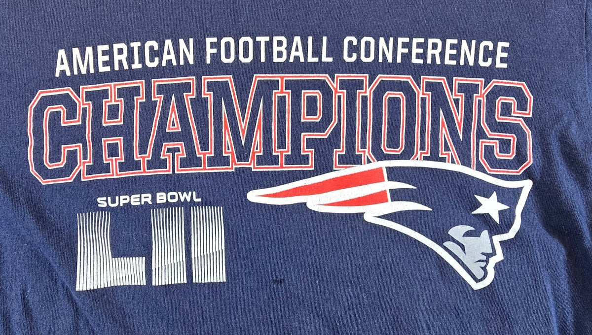 New England Patriots Super Bowl LII AFC Champions Long Sleeve Shirt Small NFL