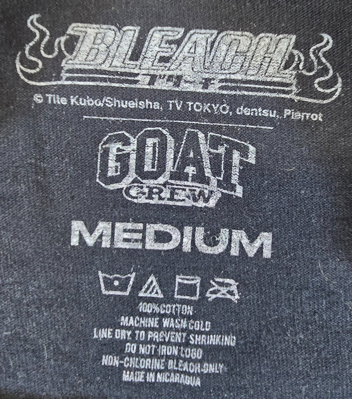 Bleach Renji Abarai T Shirt Medium M Black Anime Gotei Crew Double Sided Tee