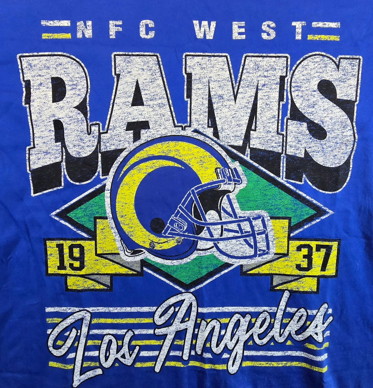 Los Angeles Rams T Shirt Medium M Blue NFL New Era Team Apparel Graphic Tee