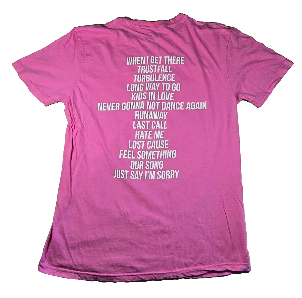 P!NK Trustfall T Shirt Medium M Pink 2023 Album Pop Music Double Sided Graphic