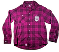 Queensland Maroons NRL Supporter Flannel Check Shirt Long Sleeve Mens Small QLD