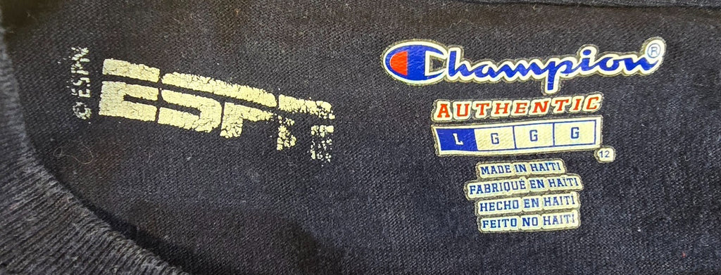 Champion ESPN SportsCenter T Shirt Large L Black All Awesome All The Time Tee