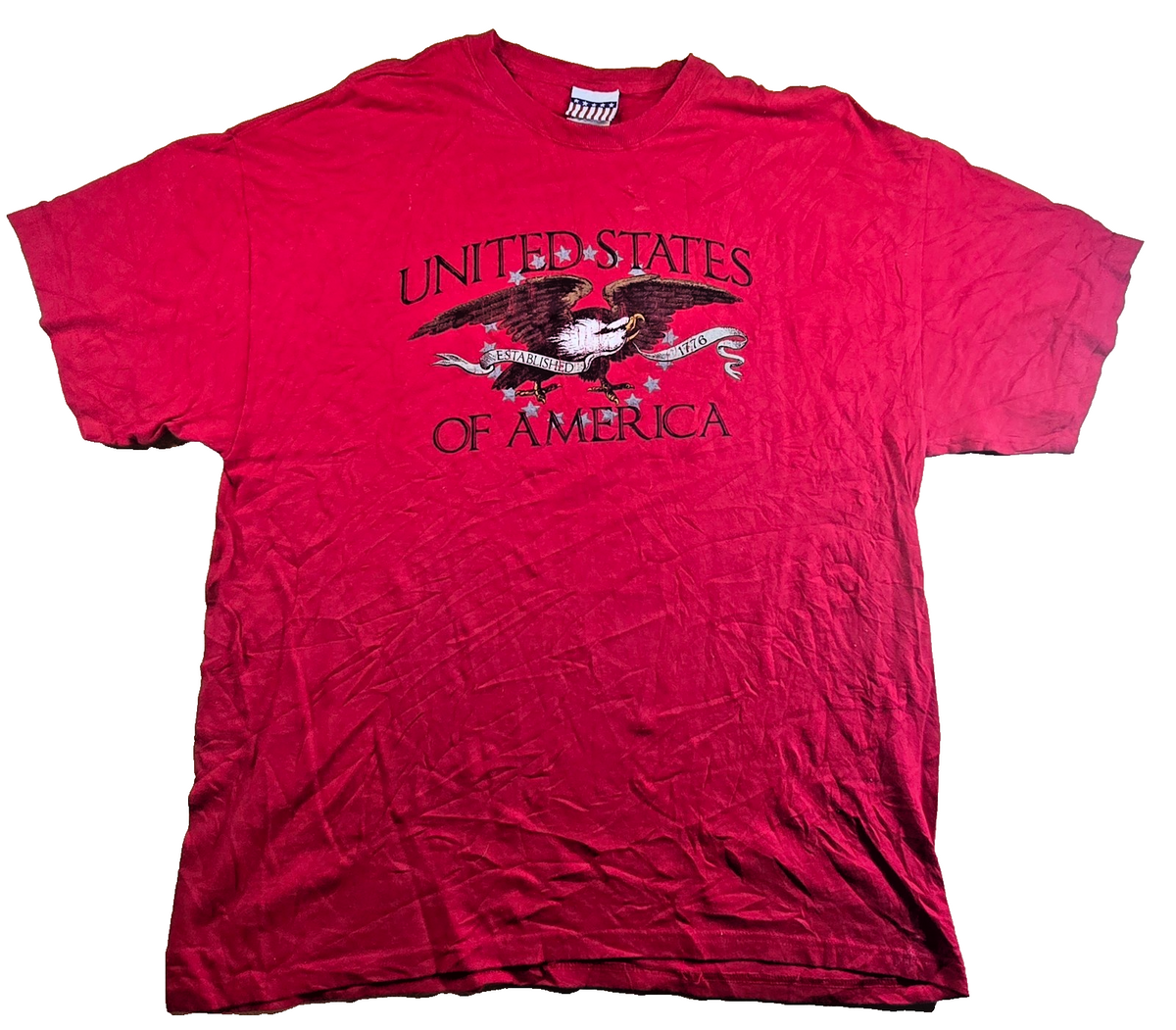 USA United States Of America T Shirt XL Red Bald Eagle Patriotic American Tee
