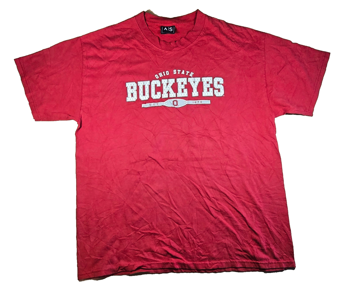 Ohio State Buckeyes T Shirt Red Approx XL AS Sports NCAA College Football Tee