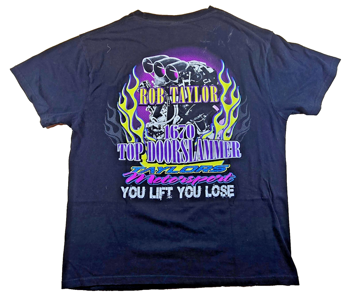 Rob Taylor Mad Professor 1670 Top Doorslammer T Shirt Large Drag Racing Tee