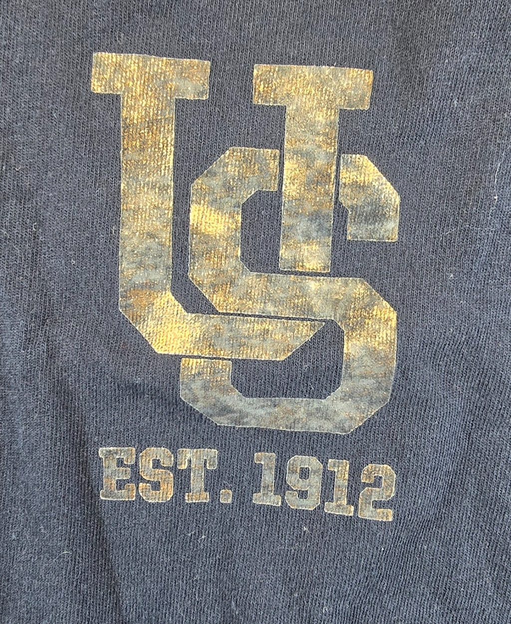 Universal Studios Spirit Jersey Small S Navy Blue Gold Logo Long Sleeve Shirt