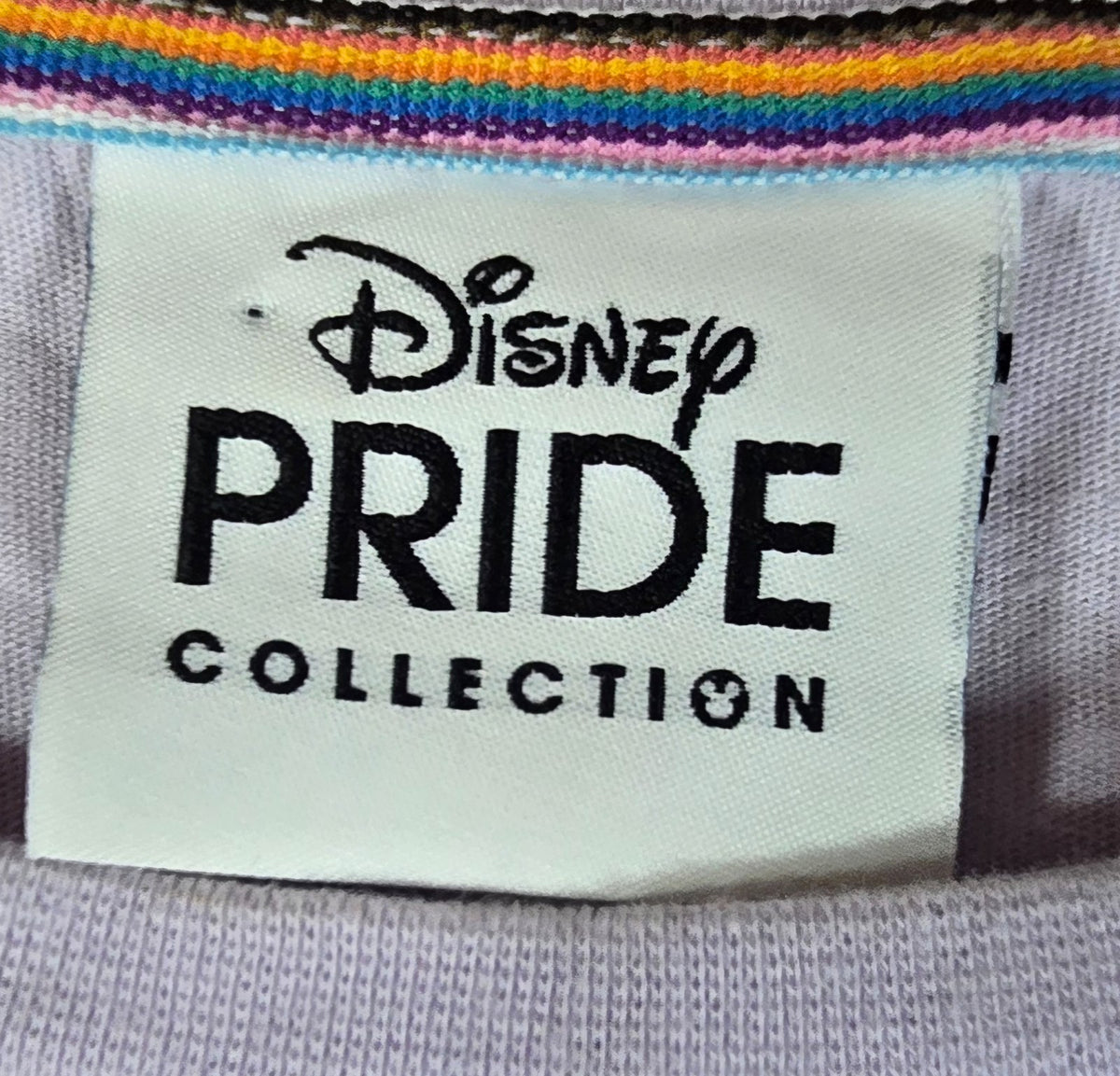 Disney Pride Collection Mickey Mouse T Shirt Rainbow Graphic Tee Purple LGBTQ LG