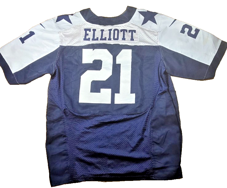 Dallas Cowboys Ezekiel Elliott #21 NFL Football Jersey Navy Size 44