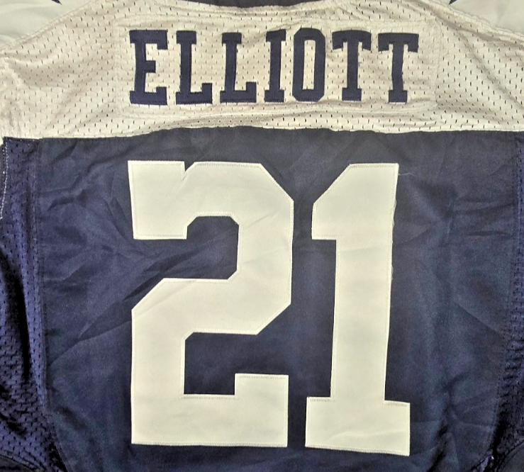 Dallas Cowboys Ezekiel Elliott #21 NFL Football Jersey Navy Size 44