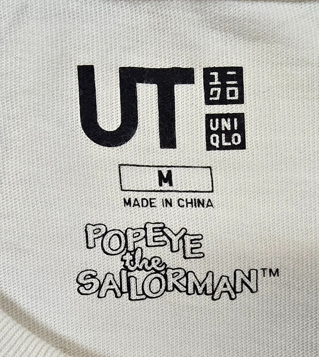 Popeye The Sailor Man T Shirt Mens Medium White Cotton Cartoon Graphic Retro Tee