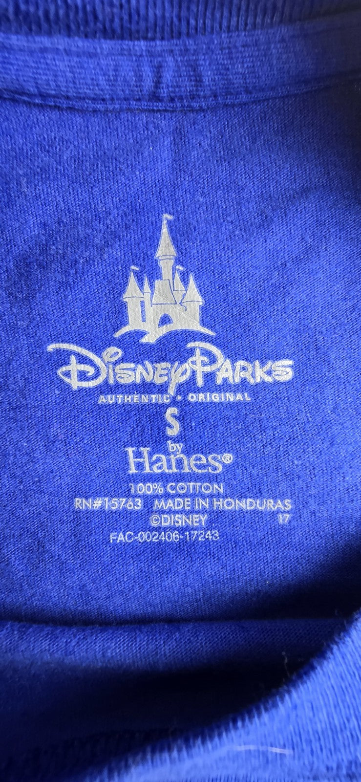 Disney Parks Men's Mickey Mouse Graphic Print Blue Crew Neck T-Shirt S