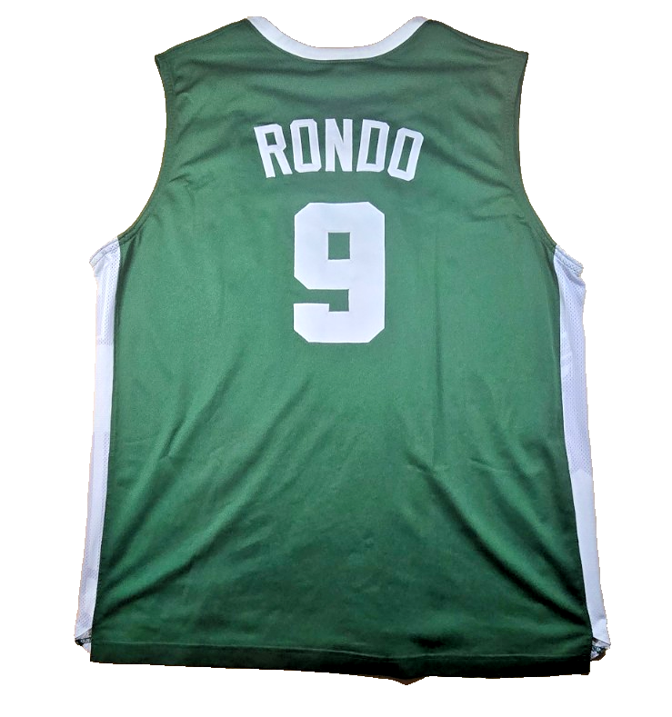 Boston Celtics Rajon Rondo #9 NBA Basketball Jersey Green Mens Size X