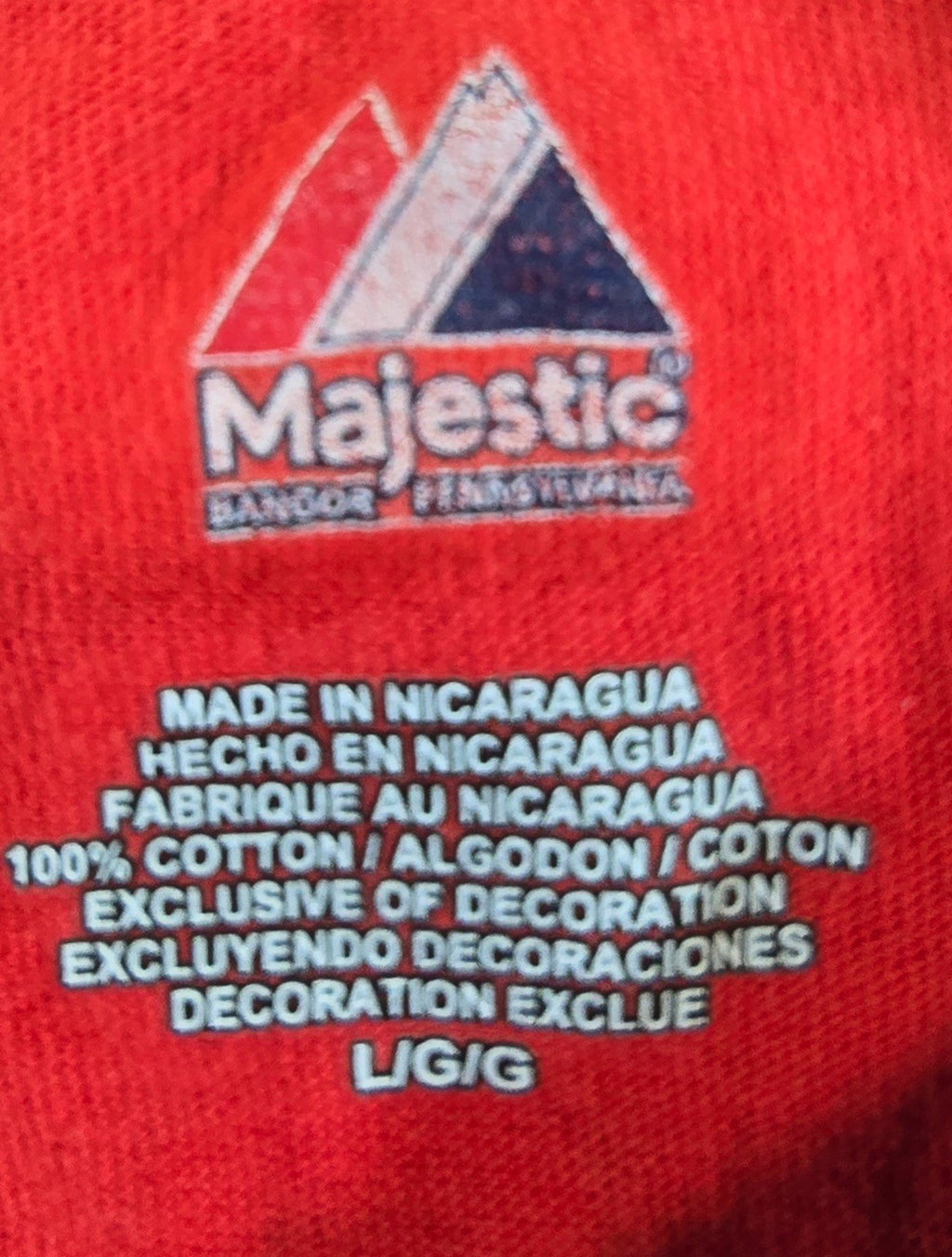 Washington Nationals Stephen Strasburg 37 T Shirt Large Red MLB Majestic Basebal
