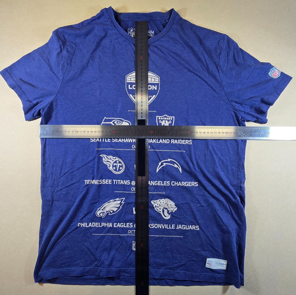 NFL London Games 2018 T Shirt Blue Seahawks Raiders Eagles Jaguars Approx XL