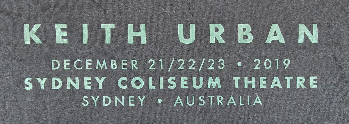 Keith Urban Sydney Coliseum Theatre 2019 Tour Concert T Shirt 3XL Gildan