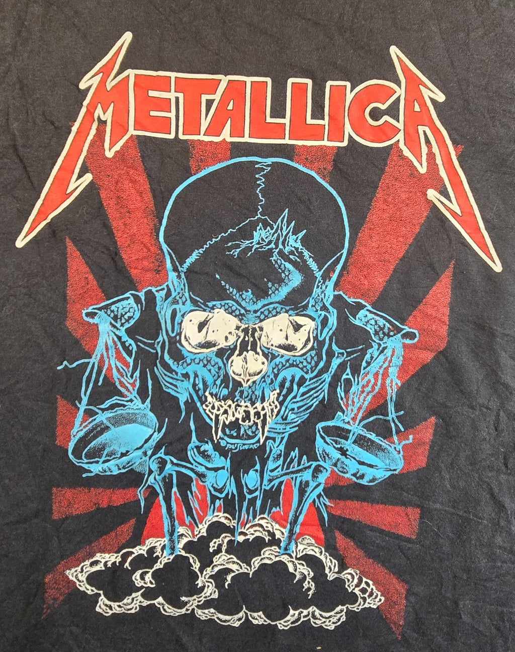 Metallica T Shirt Large L Black Pushead Skull Metal Rock Band Graphic Tee
