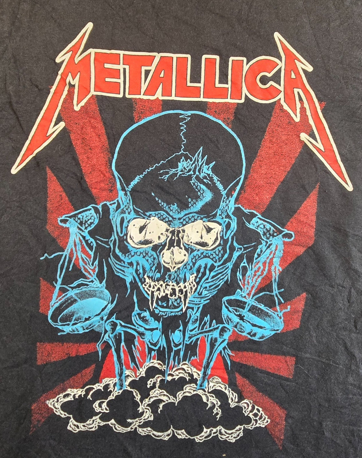 Metallica T Shirt Large L Black Pushead Skull Metal Rock Band Graphic Tee
