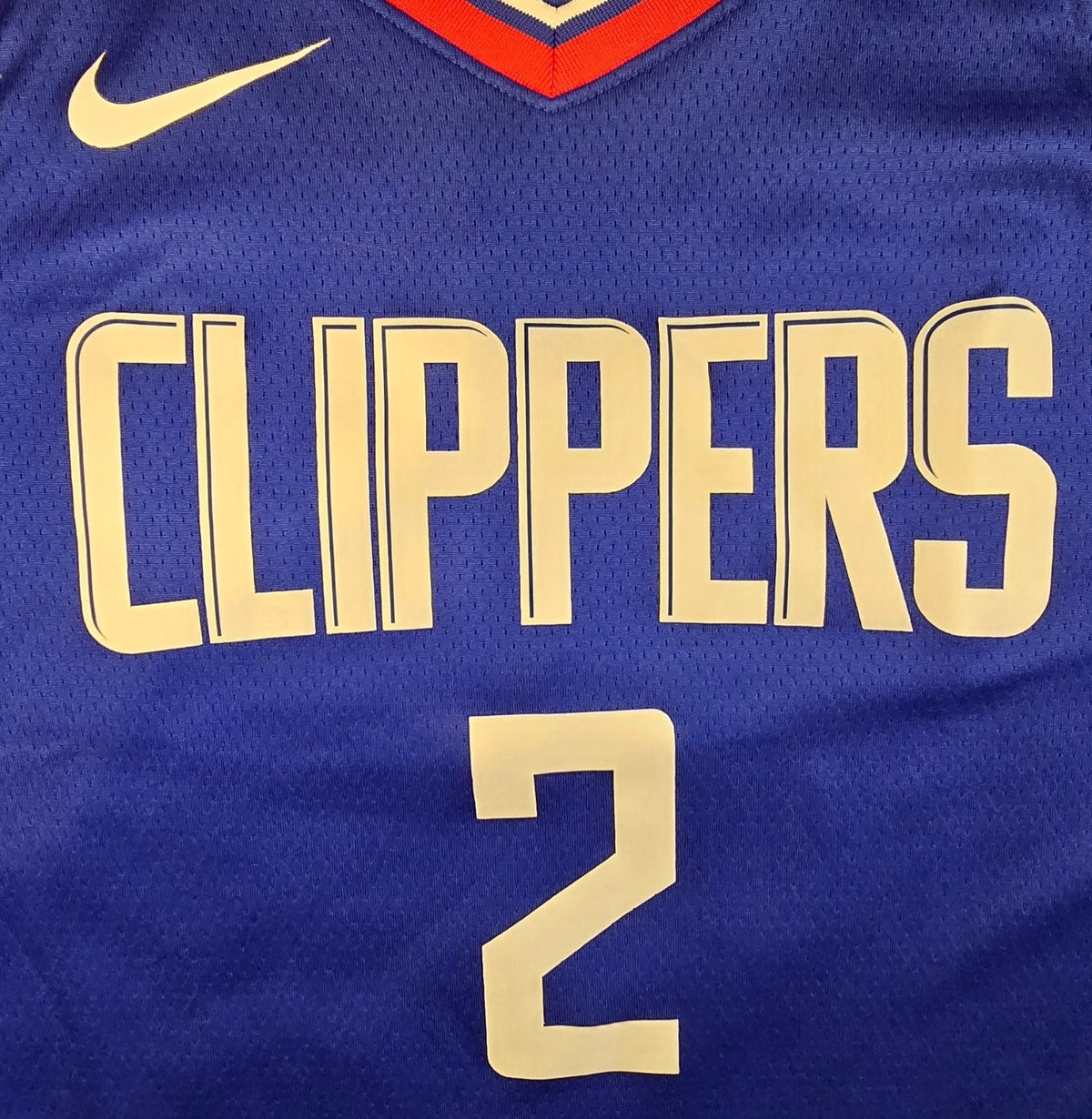 LA Clippers Kawhi Leonard #2 Nike NBA Basketball Jersey Blue Size 52