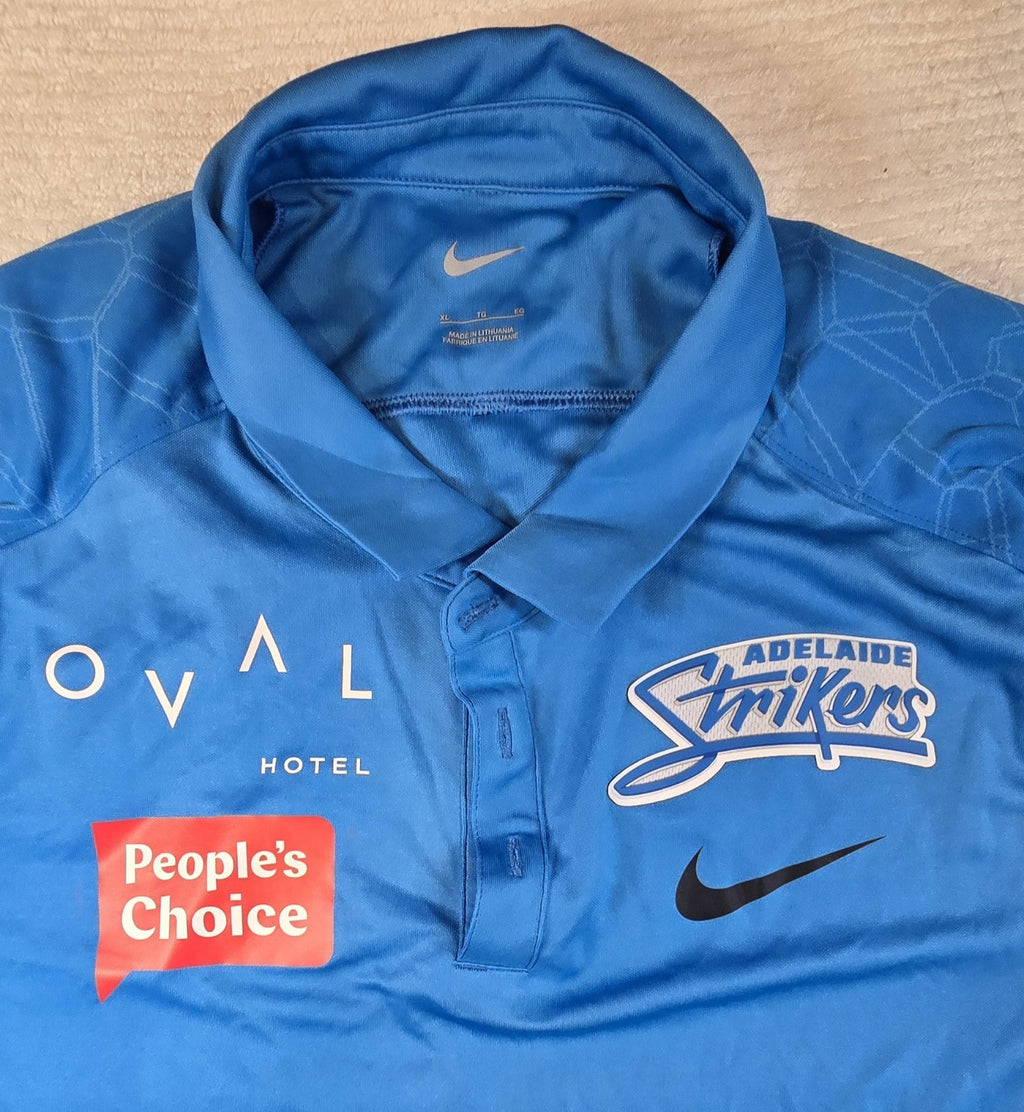 Nike Adelaide Strikers Blue  Cricket Tee Men's XL Polyester Short Sleeve