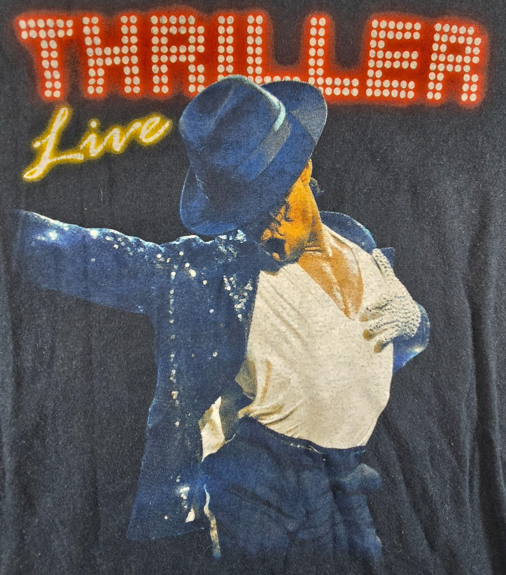 Michael Jackson Thriller Live T Shirt Medium M Black Gildan Softstyle Pop Music