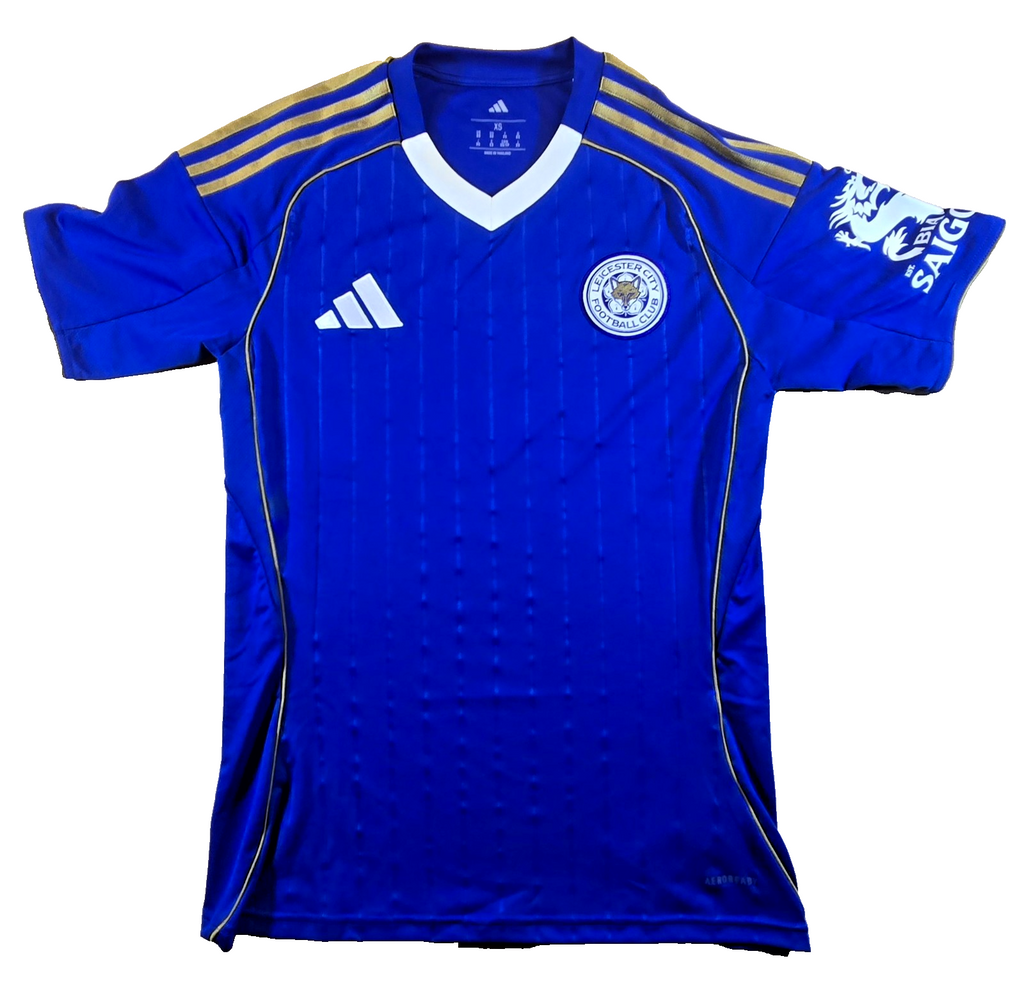 Leicester City FC Adidas Jersey XS Blue Gold Premier League Football Shirt