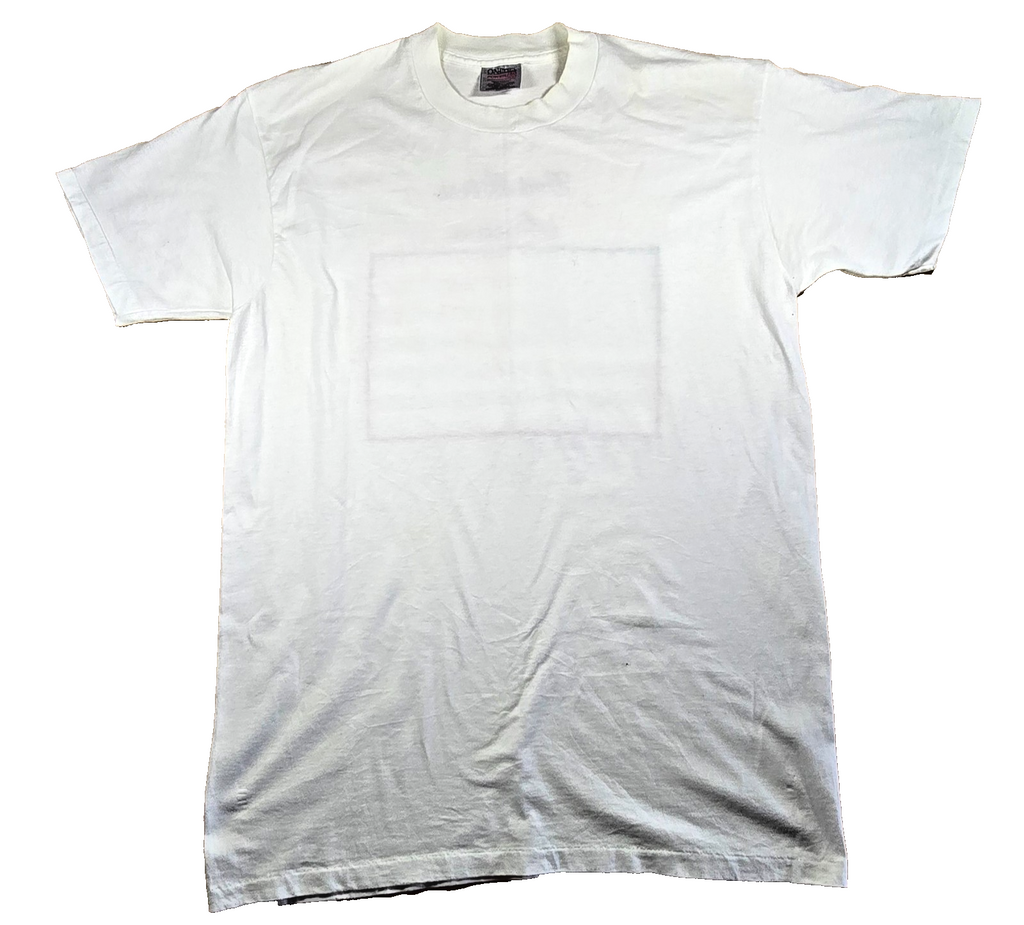 USA American Flag T Shirt Large God Bless America White Patriotic Vintage Style