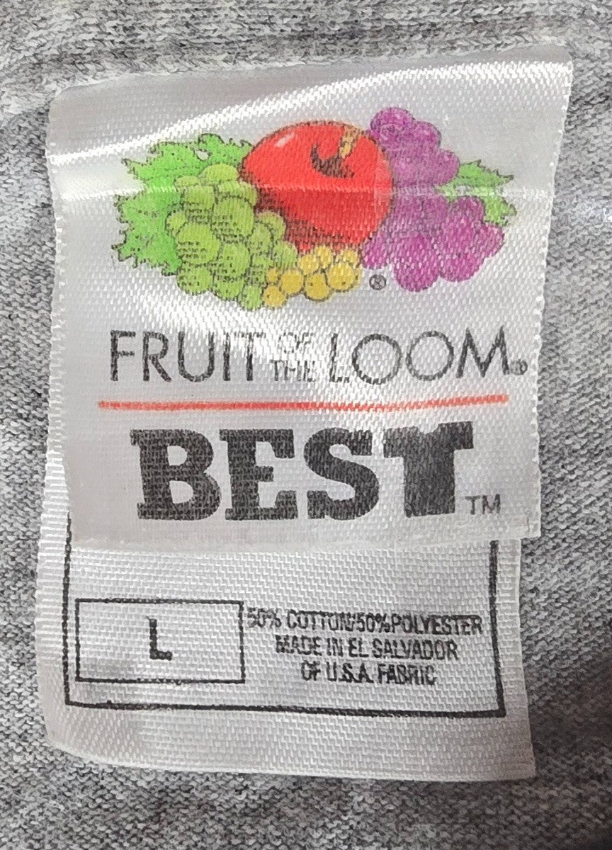 Fruit Of The Loom Best Chicago Windy City T Shirt Large L Grey USA Vintage Style