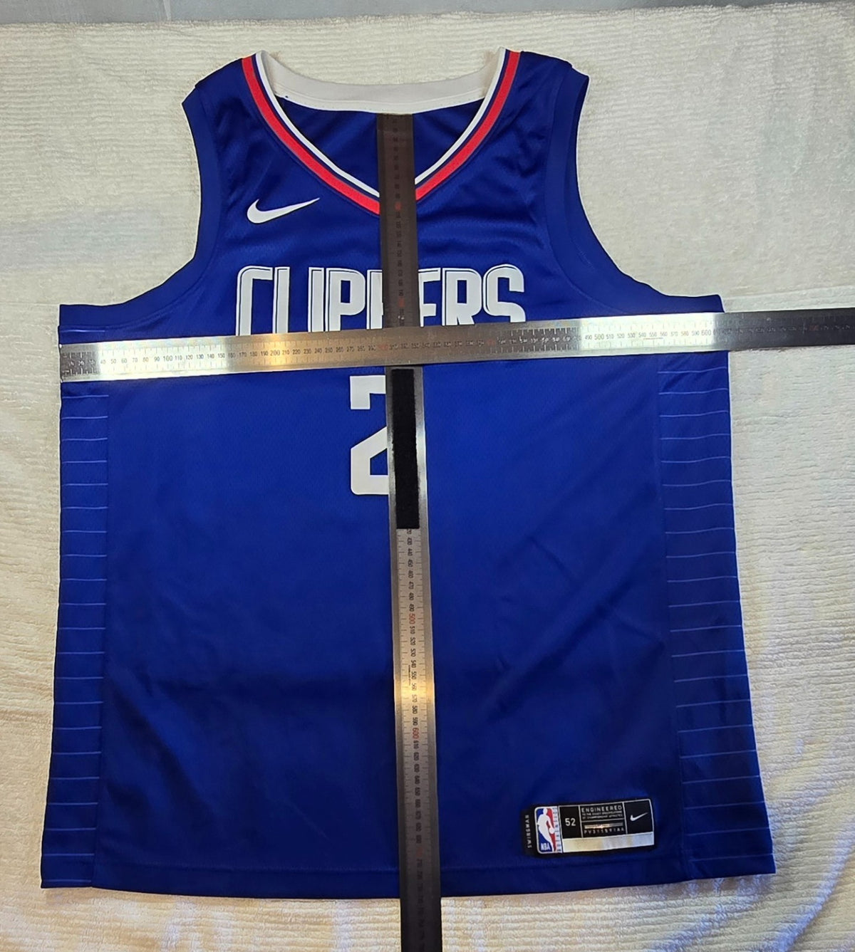 LA Clippers Kawhi Leonard #2 Nike NBA Basketball Jersey Blue Size 52