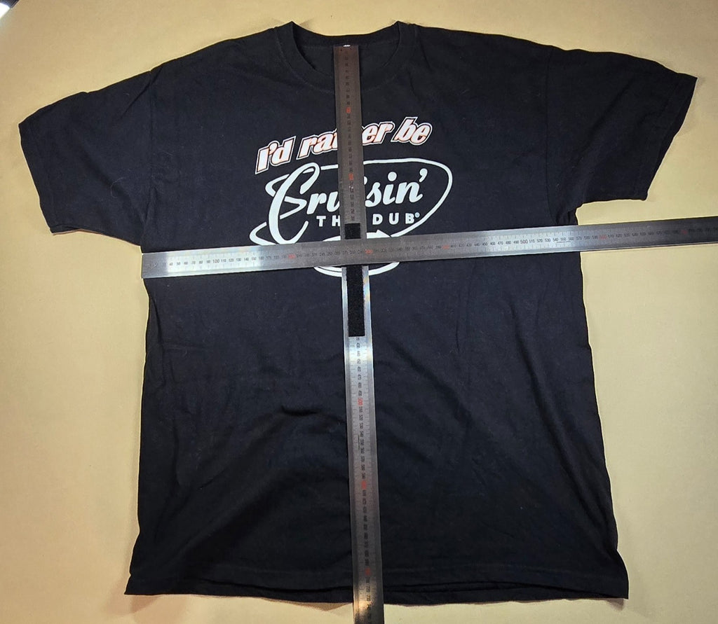 A&W Cruisin The Dub Hot Rod T Shirt Black Classic Car Graphic Tee Approx Large