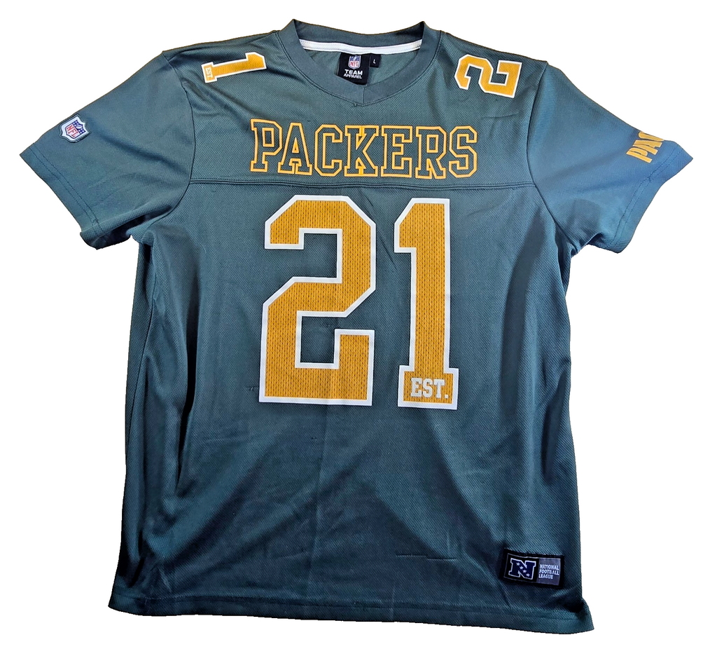 Green Bay Packers NFL Jersey Size L Green #21 Team Apparel Football Shirt