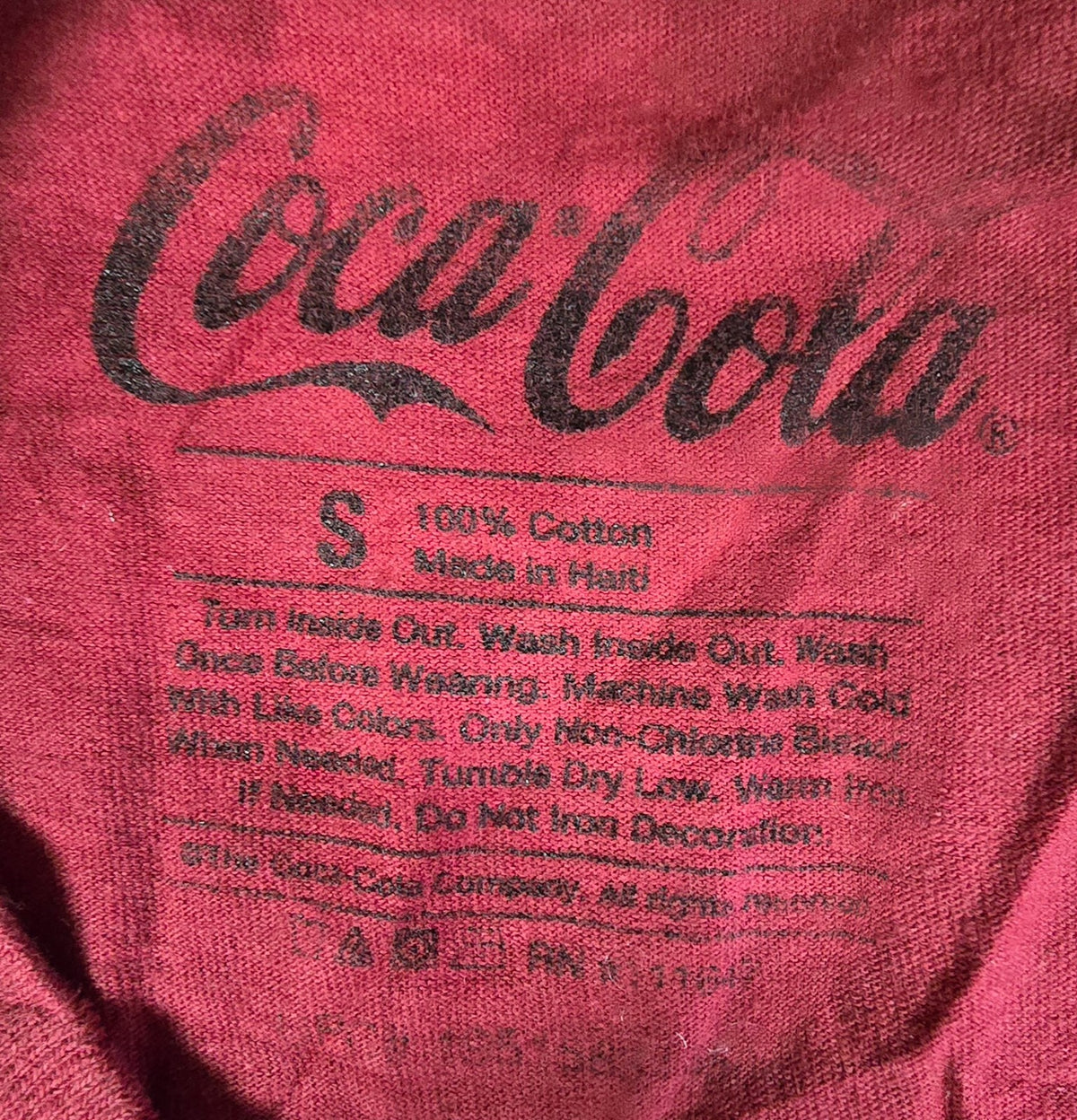 Coca Cola Classic T Shirt Small S Red Tie Dye 100% Cotton Coke Logo Retro Tee