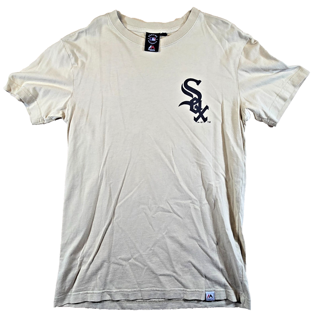 Chicago White Sox T Shirt Small S Majestic MLB Camo Logo Baseball Tee