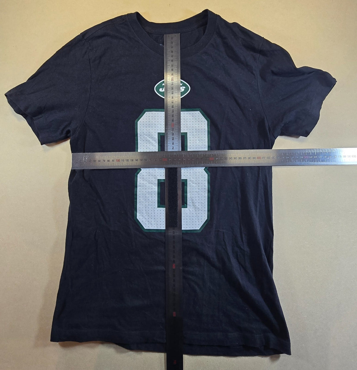 New York Jets Aaron Rodgers #8 T Shirt Nike Black NFL Football Tee Mens Small