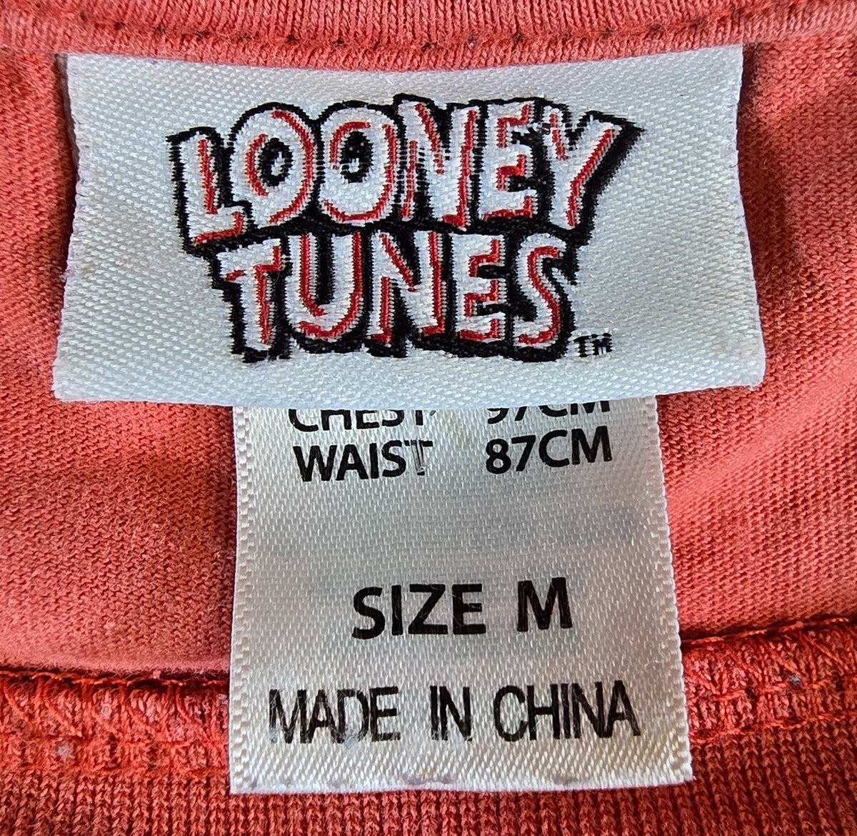 Looney Tunes Taz T Shirt Medium M Red Beware Hangry Tasmanian Devil Tee