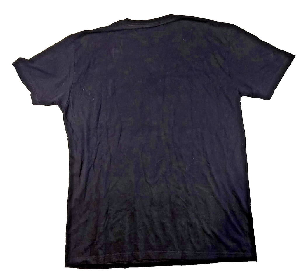 Men's T-shirt Steam Workshop Graphic Print Black Crew Neck T-Shirt L