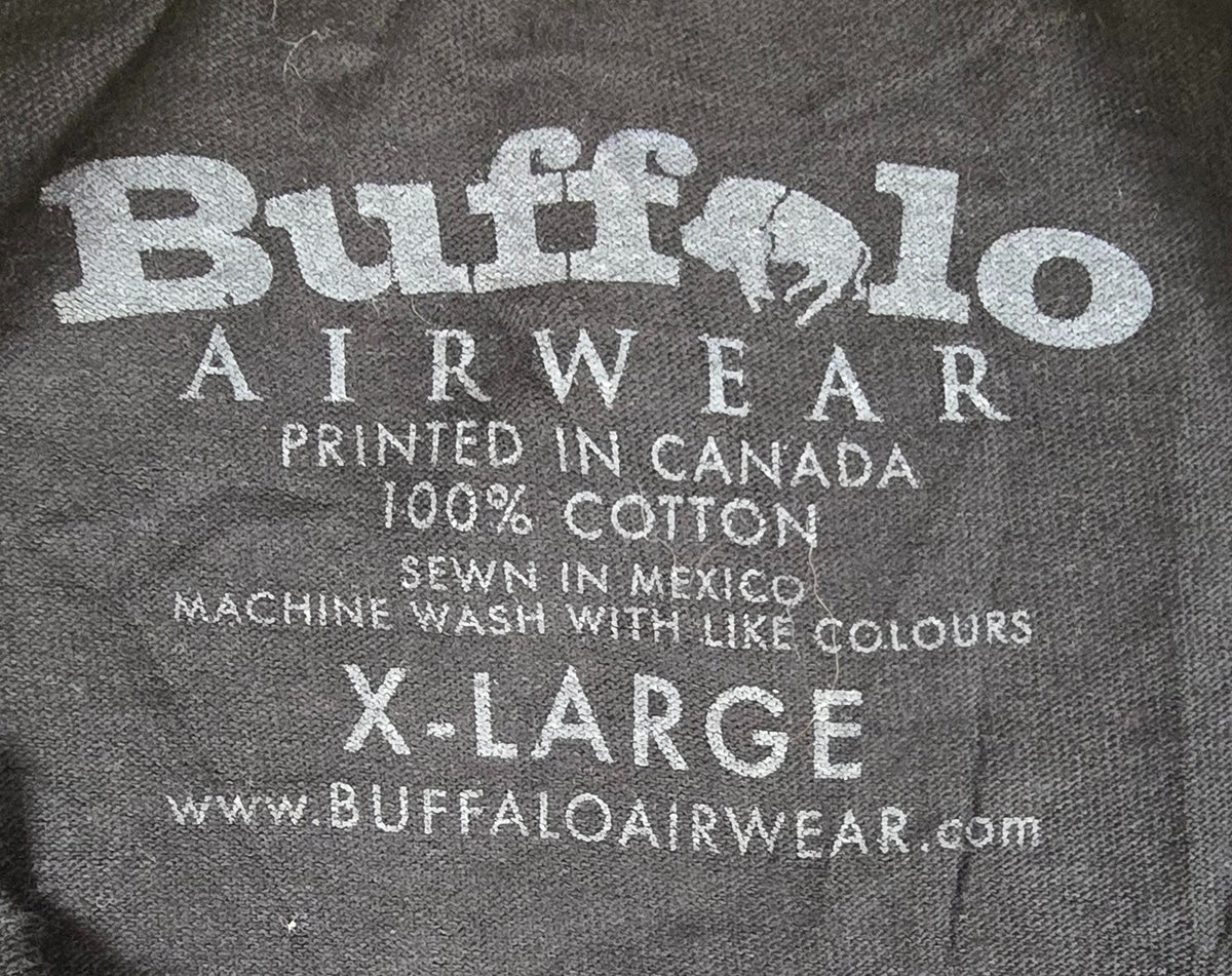 Buffalo Airways T Shirt XL Black Northwest Territories Canada Aviation Plane Tee
