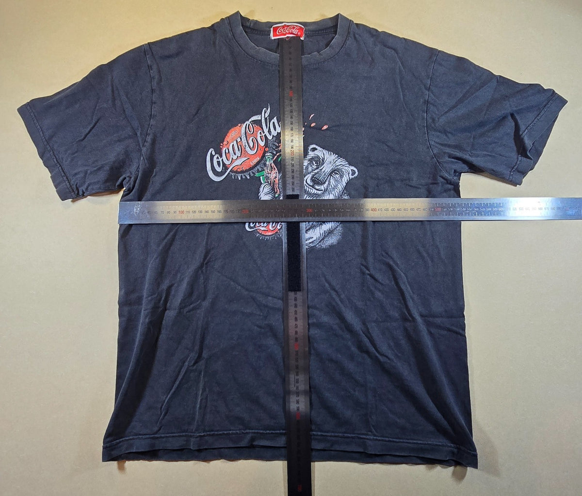 Coca Cola T Shirt Black Polar Bear Graphic Coke Retro Style Tee 54cm Chest