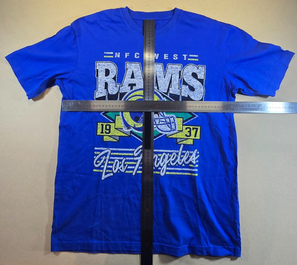 Los Angeles Rams T Shirt Medium M Blue NFL New Era Team Apparel Graphic Tee