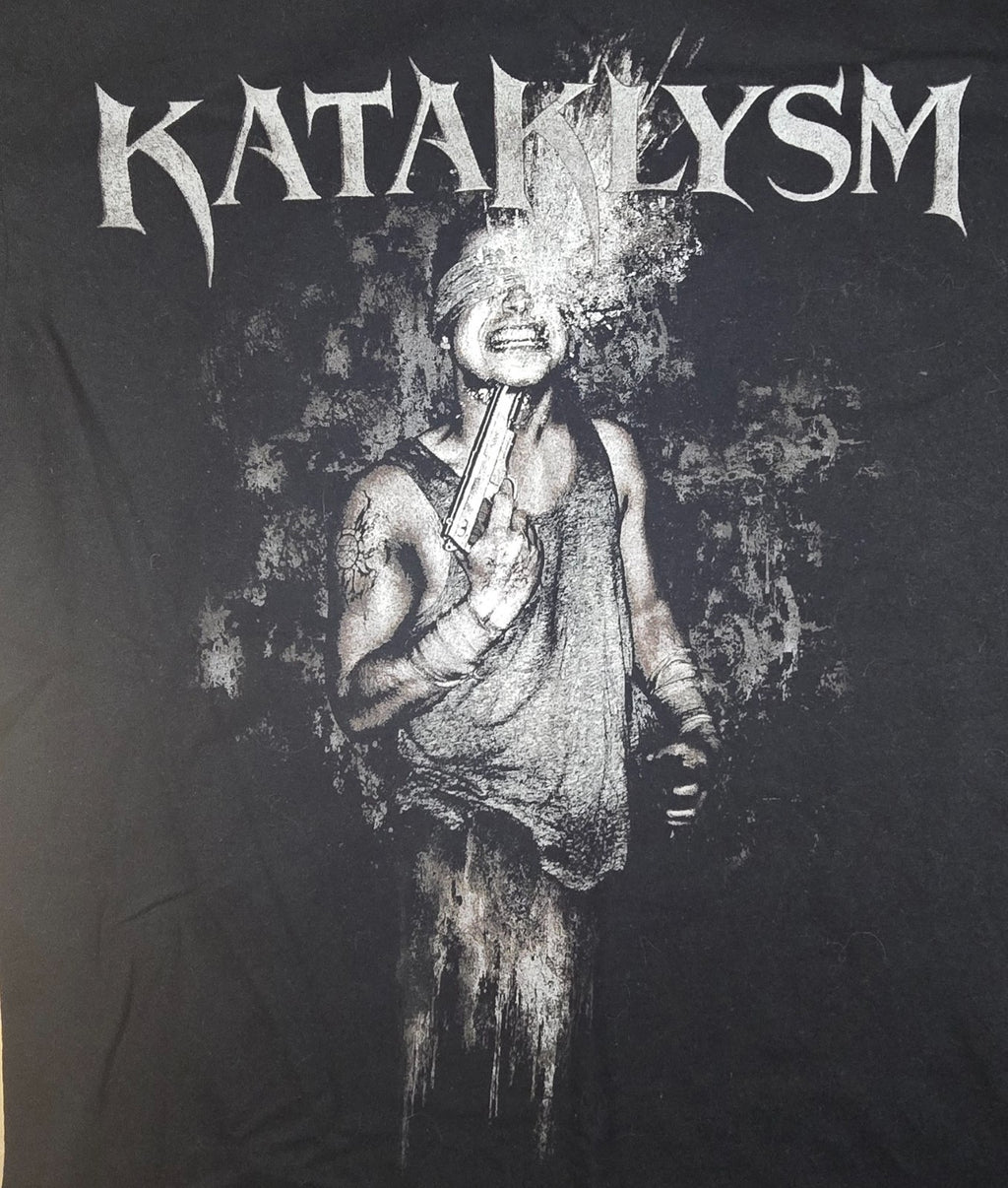 Kataklysm Crippled & Broken Band T Shirt Medium Death Metal Double Sided Graphic