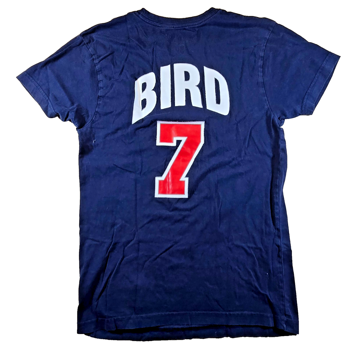 Larry Bird #7 USA Basketball T Shirt Small Mitchell & Ness Dream Team Navy