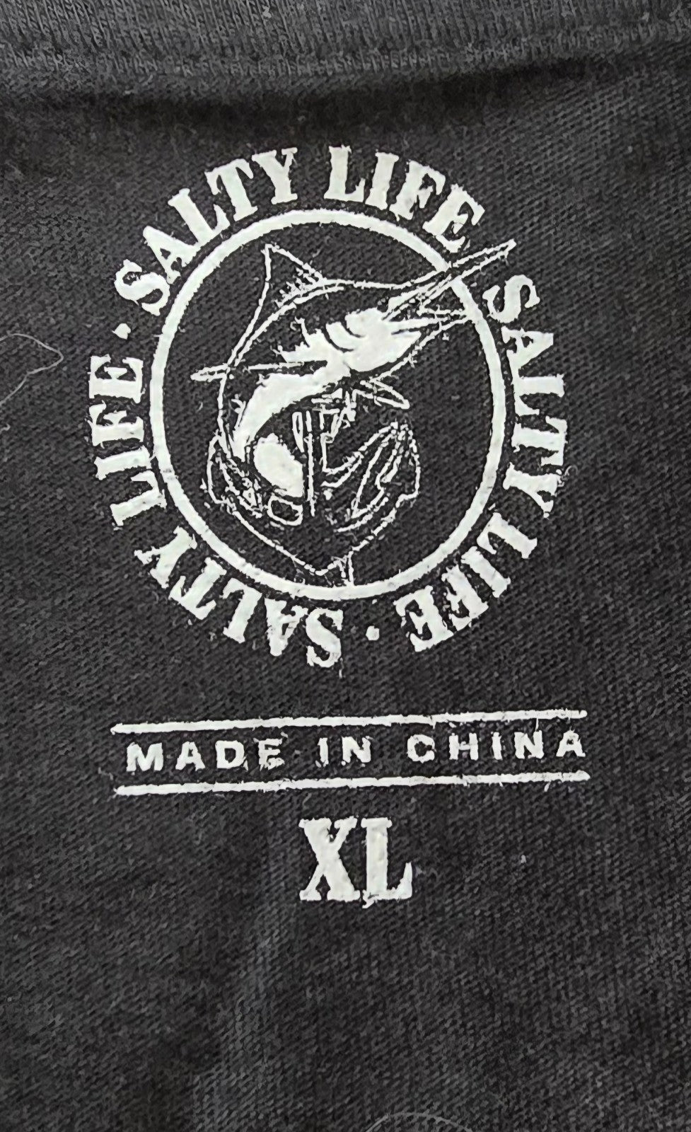 Salty Life XL Black Sleeveless Tank Top Croc Blocked Again Alligator Graphic Tee