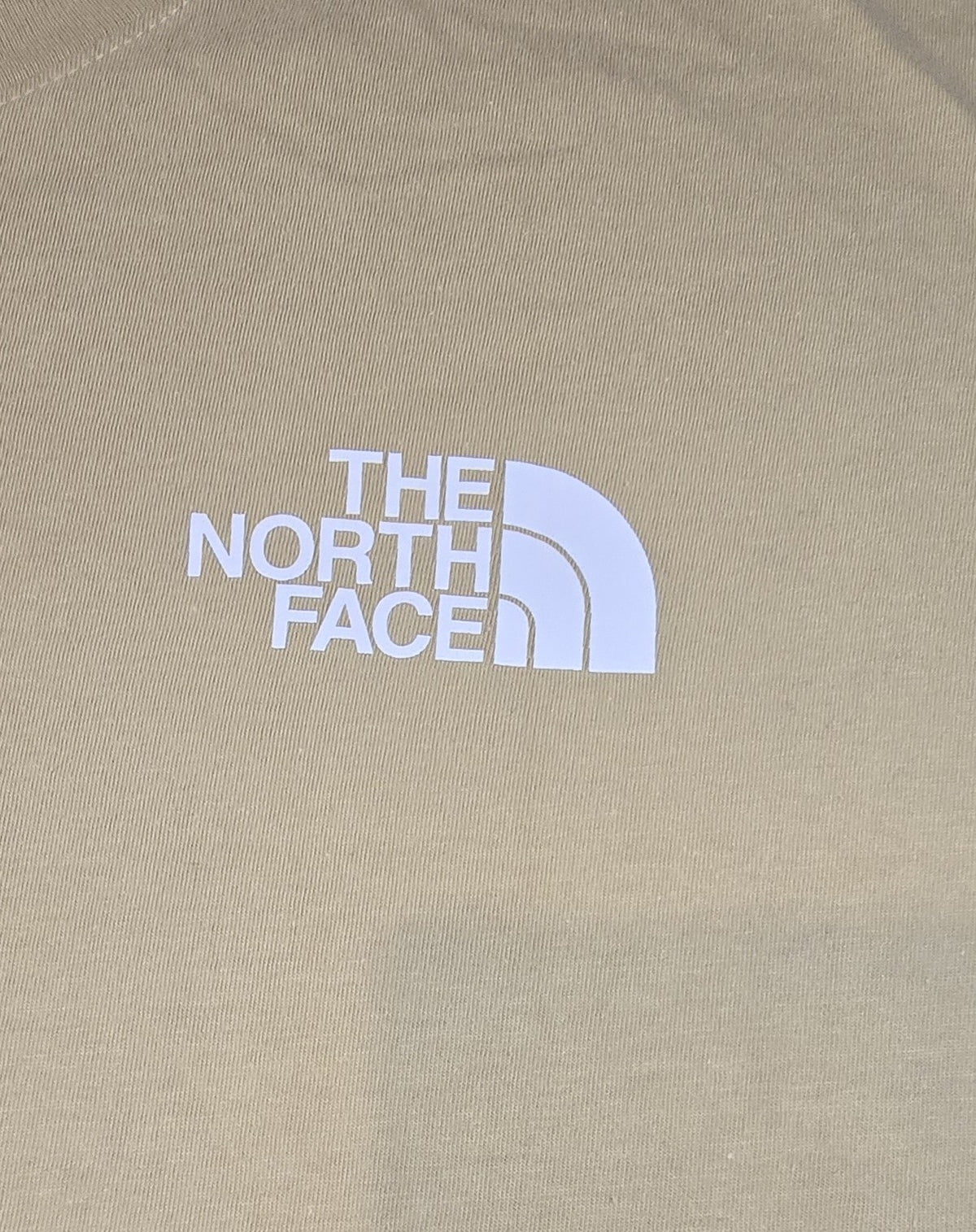 The North Face Men's Logo Graphic Print Beige Crew Neck T-Shirt Short Sleeve 2XL