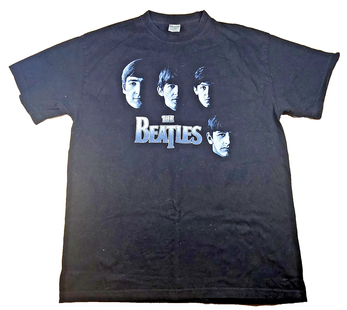The Beatles Let It Be T Shirt Large Black Classic Rock Band Double Sided Graphic