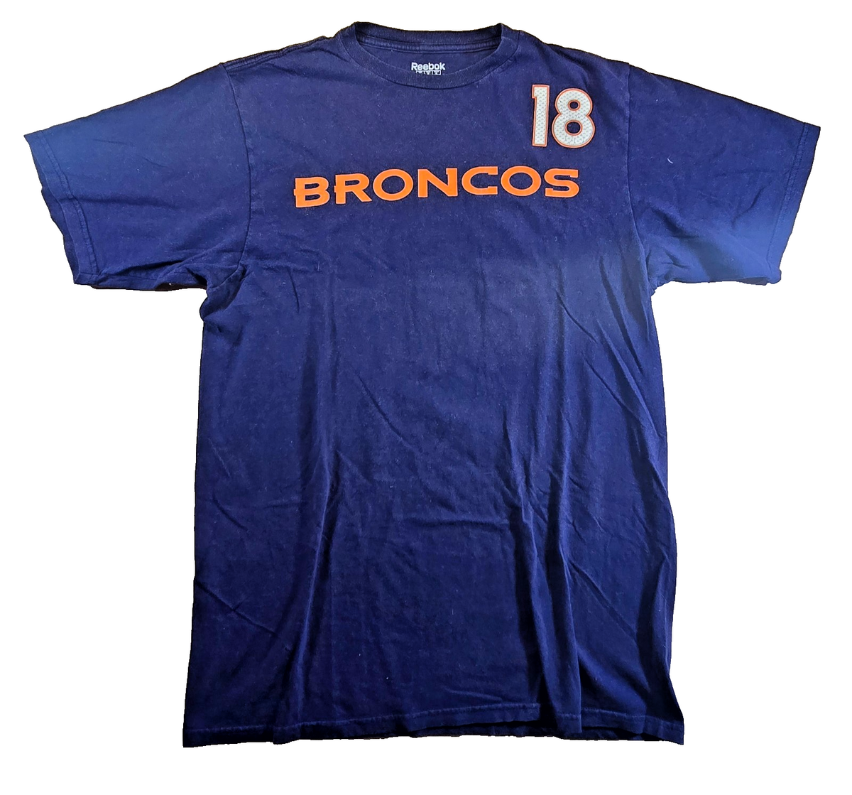Denver Broncos Peyton Manning #18 T Shirt Medium M Reebok NFL Football Tee