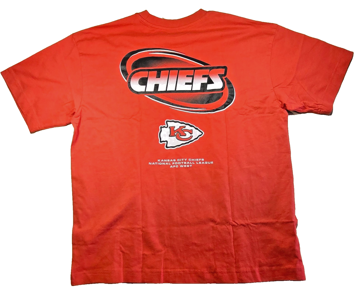Kansas City Chiefs NFL T Shirt Medium Red Team Apparel Double Sided Graphic Tee